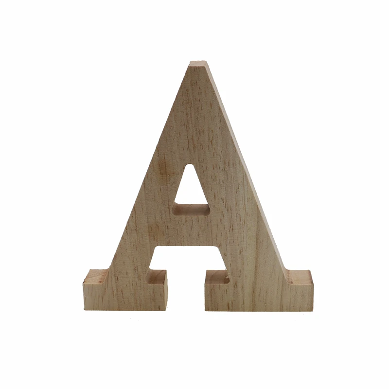 RUNBAZEF Decor Color Wooden Letter 26 Wood English Alphabet Letters Home Wedding Party Tools Decoration Number DIY Handcrafts - Цвет: A