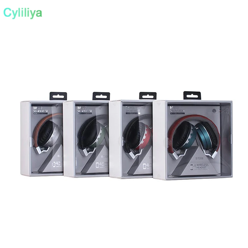 

BT008 BT-008 Wireless Headset Headphone Earphone Universal Bluetooth Foldable HIFI Mic FM memory Card Wireless Wired Headphones