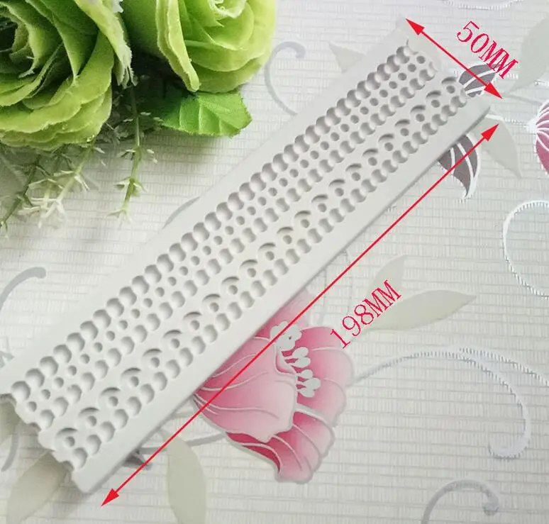 

Cake Tool 1 pc bead Silicone Mold Mould Wedding Cake Border Fondant Cake Decorating Clay Molds