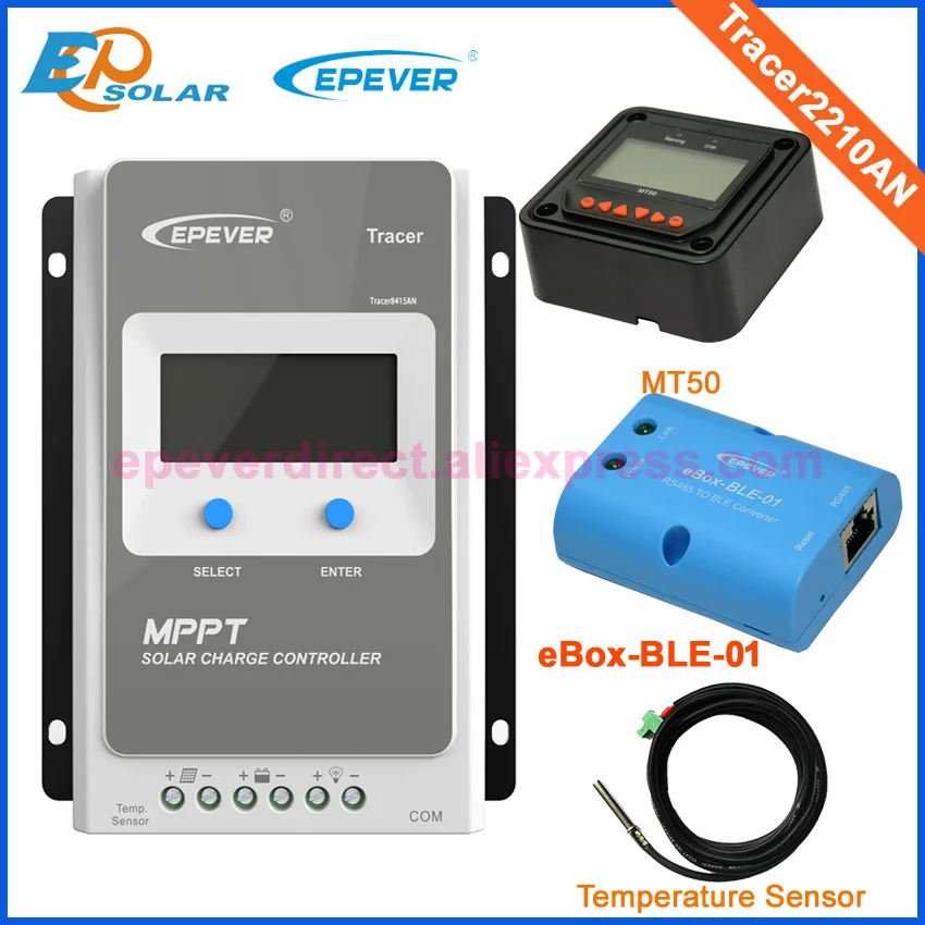 

Solar Charger Controller EPEVER 20A Tracer2210AN EPSolar MPPT Solar Tracking Max pv input 100V MT50 meter 20amps LCD display