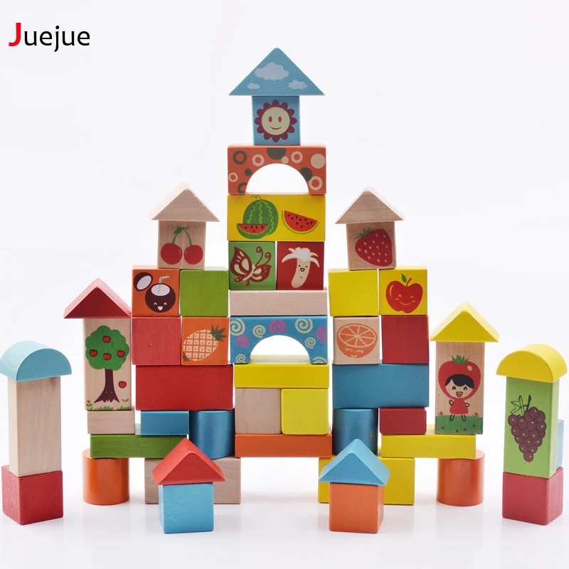 

52 Animals Fruits Letter Blocks Children's Educational Toys