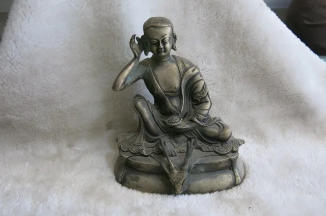

Collectable Old QingDynasty silver Tibetan Buddhist&deer Sculpture / Statue, best collection & adornment