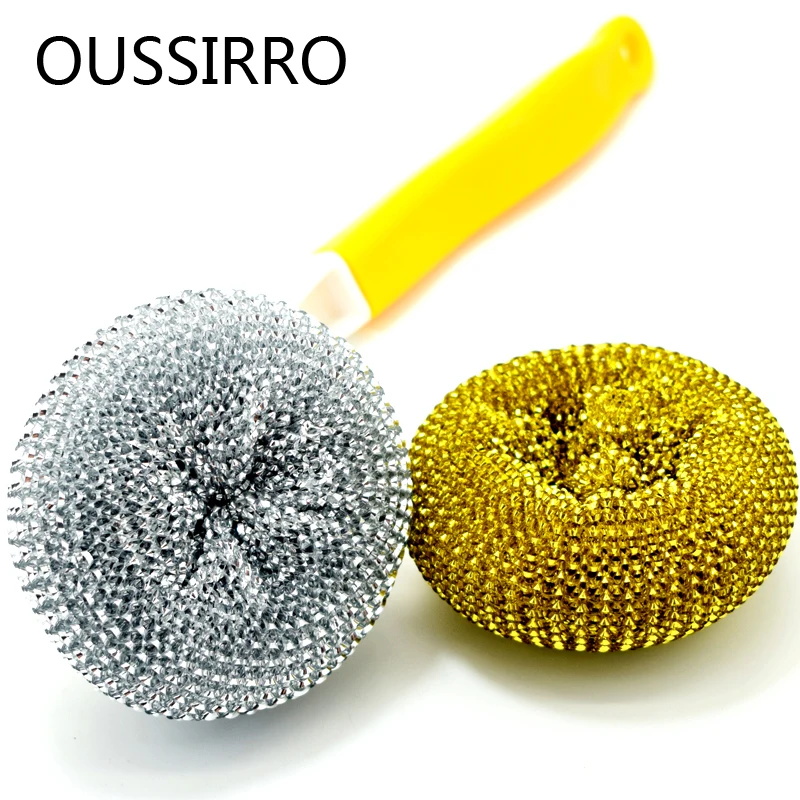 Buy Cleaning Brush Long Handle Stainless Steel Wool