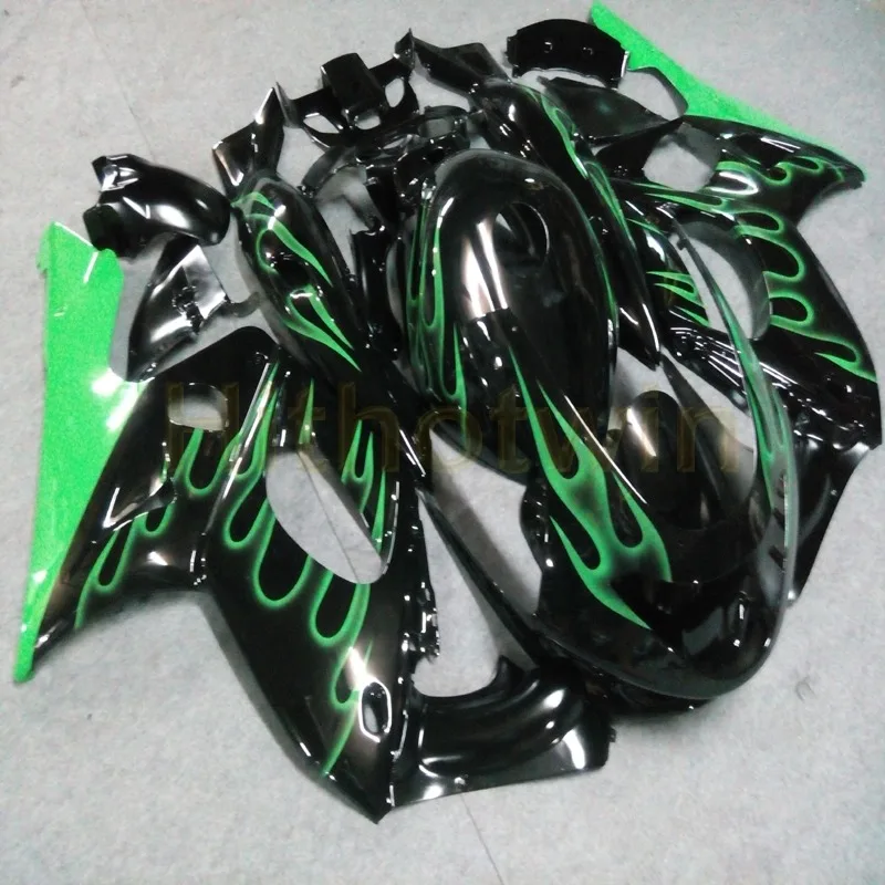 Пользовательские мотоцикла обтекателя Для Yamaha YZF600R 1997 1998 1999 2000 2001 2002 2003 2004 2005 Thundercat+ подарки+ зеленый пламя
