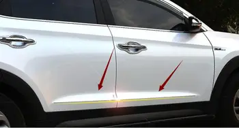 

high quality Stainless Steel Car Body Scuff Strip Door Side Protective Molding Trim Cover For 2015 2016 Hyundai Tucson