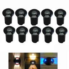 Набор из 10 светодиодный напольный светильник, водонепроницаемый, для сада, точечное освещение, встраиваемый в светодиодный, напольная плитка, кирпичная стена, лестничная лампа