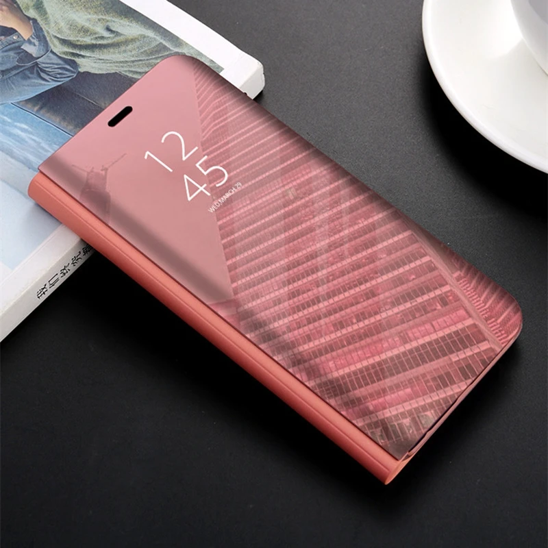 Зеркальный флип-чехол с покрытием для Samsung Galaxy S8 S9 S10 Plus S6 S7 Edge S10e 5G Note 4 5 8 9 10 Note4 Note5