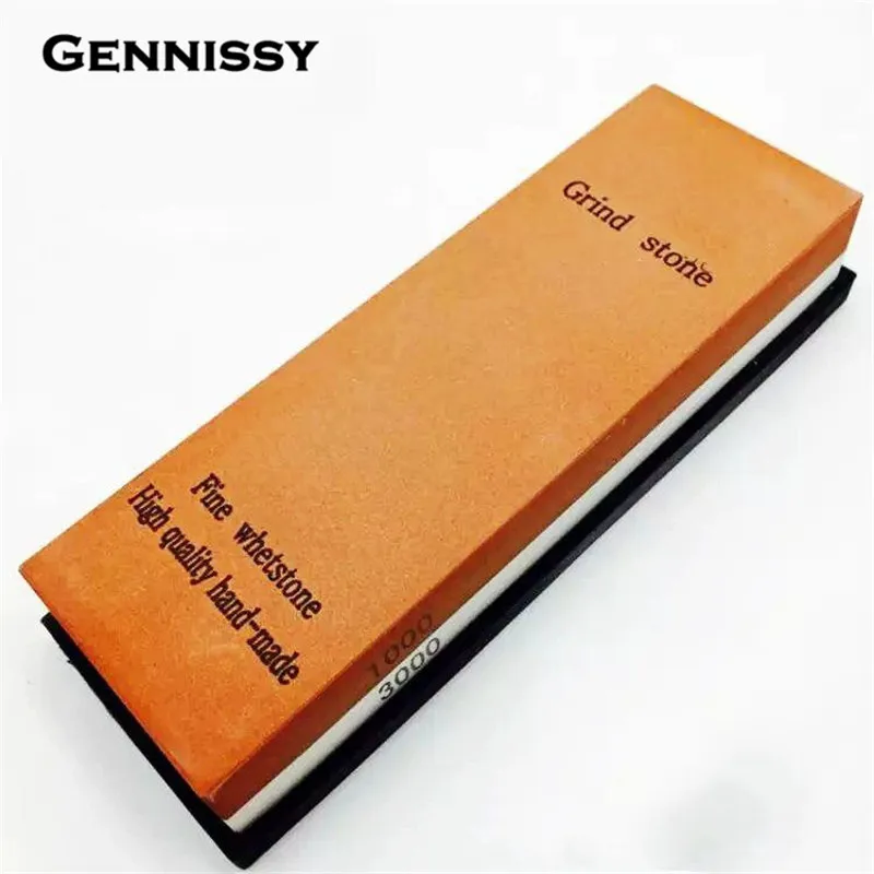 GENNISSY 1000/3000 Grit Kitchen Knife Sharpener Whetstone Grinder Water Stone 7*2*1 Inches | Дом и сад