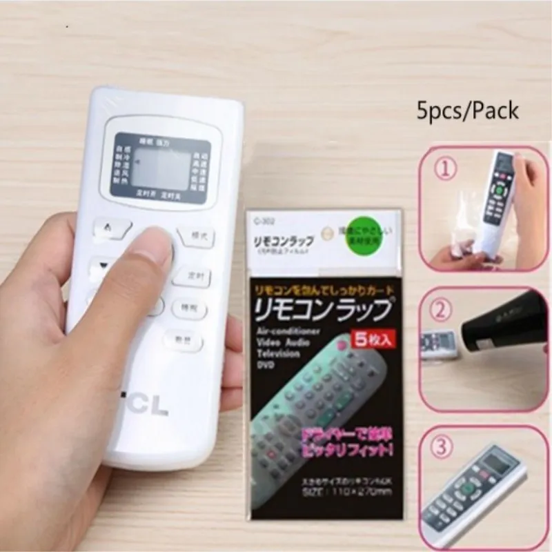 

NAGAG 10Pcs Heat Shrink Film Storage Bag Video TV Air Conditioner Remote Control Dustproof Protector Cover Home Waterproof Case