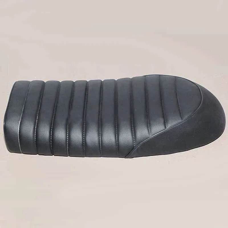

Soft ABS+PU Leather Black Vintage Flat Brat Styling Cafe Retro Racer Motorcycle Seat Saddle Waterproof for Honda CB CL