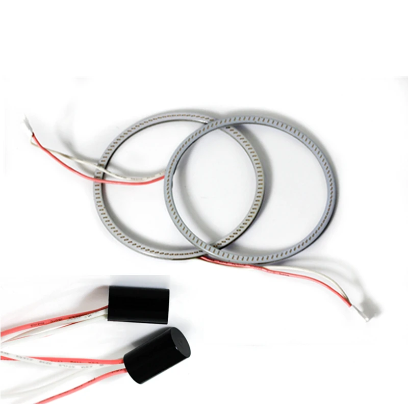 

140mm Car styling COB LED Angel Eyes 2pcs Universal Angel Eye DRL 168 LED Angel Eyes Round Auto Halo Ring Super bright headlight