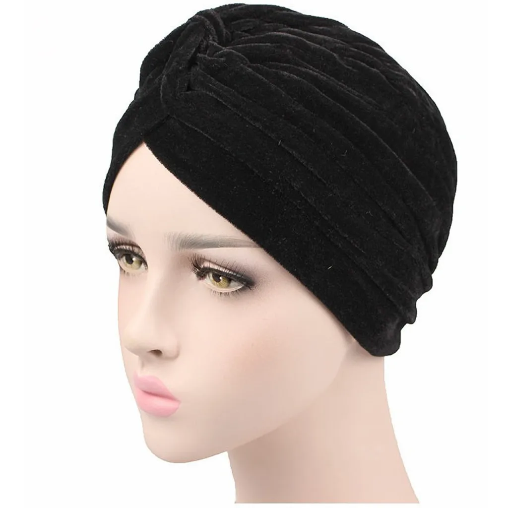 

Fashion Women Scarf Head Cap India Muslim Hat Chemo Cap Solid Scarfs For Ladies Muslim Scarves Casual Scarf Women