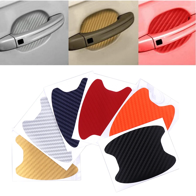 

Hot4PCS Car Stickers 3D Auto door handle protective film Automotive Interior Car Exterior handle scratch Car Styling Accessories