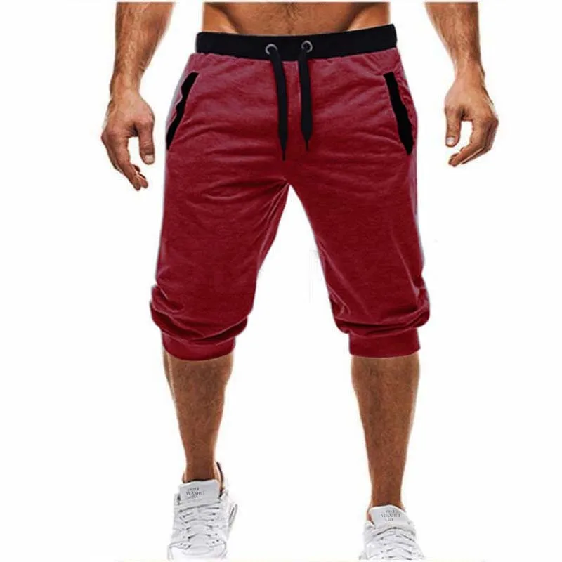Весна и лето бренд для мужчин jogger Спортивные Лосины Шорты для женщин красный Мужчин's фитнес-шорты мужчин упражнения - Цвет: 1