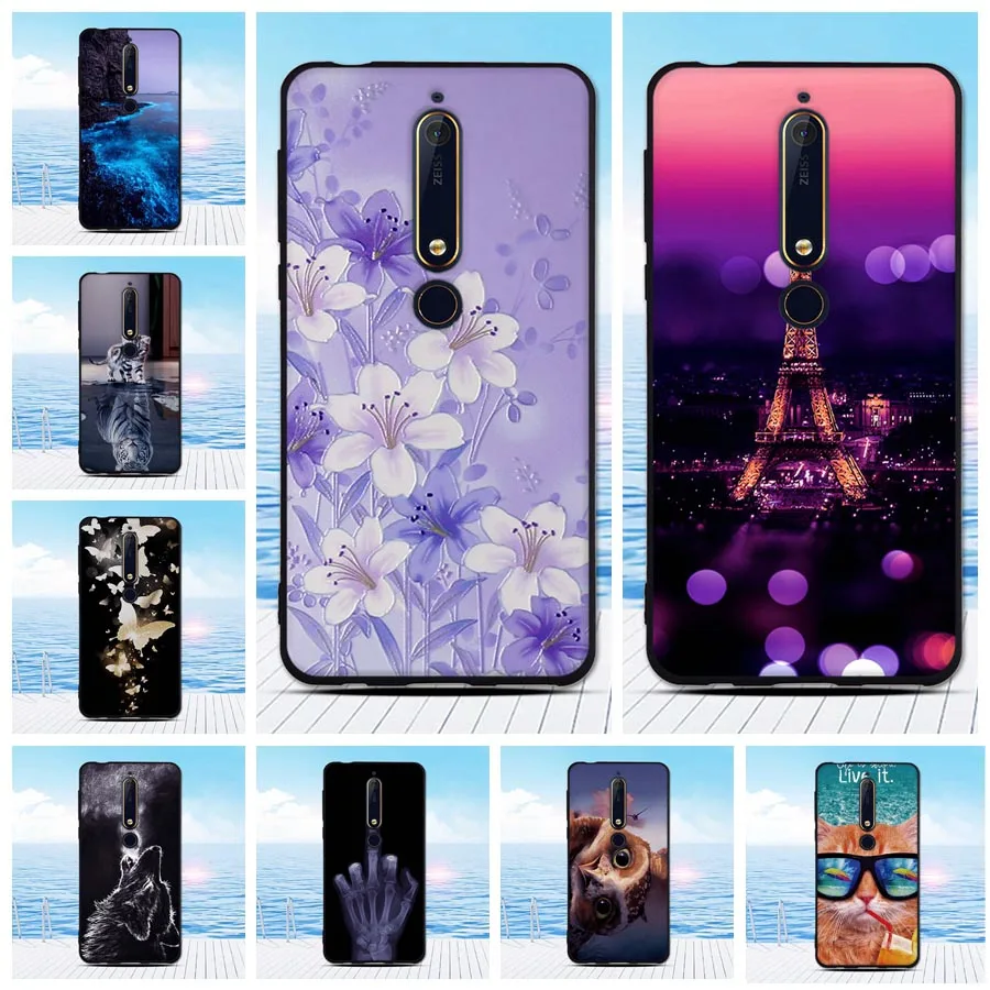 Silicone Cover For Microsoft Nokia 6 2018 Case Coque Painted Soft Shell Fundas N6 Ultrathin Mobile Phone Bag Capa | Мобильные