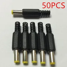 5,5 мм x 2,5 DC мощность вилки мужской коннекторы для бочки черный 50 шт
