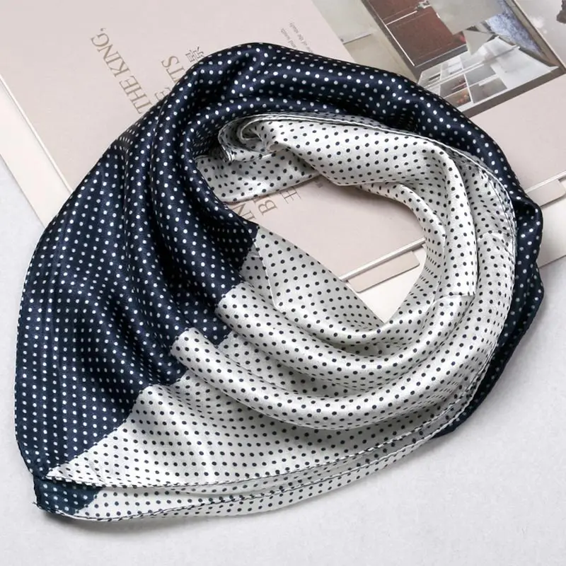 LX-SIJ04-D 23,6 дюймов Для Мужчин's квадратный шейный платок галстук шелк темно-синий в горошек шелковые ткани галстук-бабочку Галстуки Аскот Свадебная вечеринка Классический