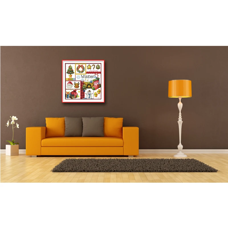 Зимний Набор для вышивки крестом снеговик Санта Клаус 11CT 14CT|14ct cross stitch kits|cross kitscross