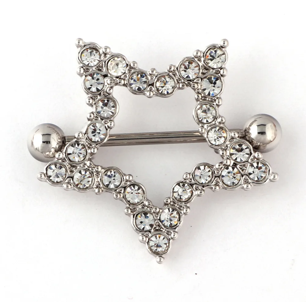 1Pair Hot Sale Stainless Steel Fashion Nipple Rings Jewelry Trendy