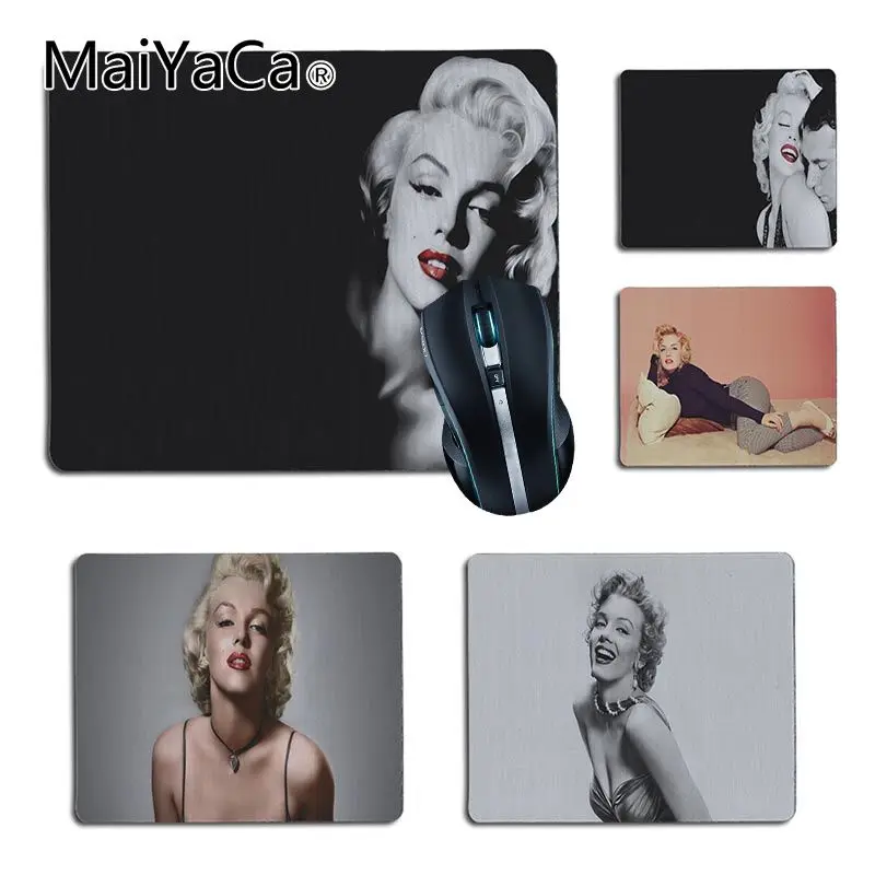 

MaiYaCa Marilyn Monroe With a Cat and friend Lovely Comfort small Mouse Mat Gaming Mouse pad Size 18x20cm 25x29cm Small Mousepad
