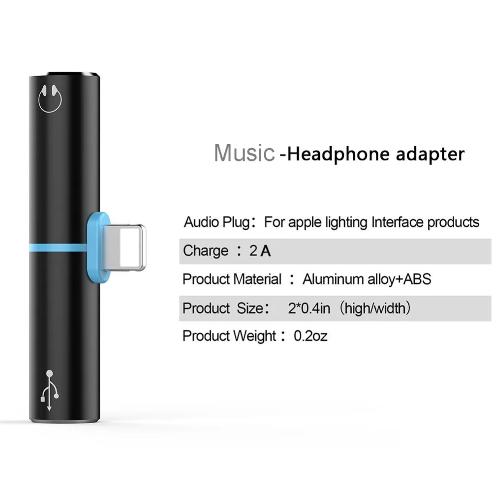 USB Moto Adapter for Lightning to 3 5mm Aux Adaptilo for iPhone 7 8 X plus Headphone Splitter Cabo Adaptador For BMW Osmo Halle