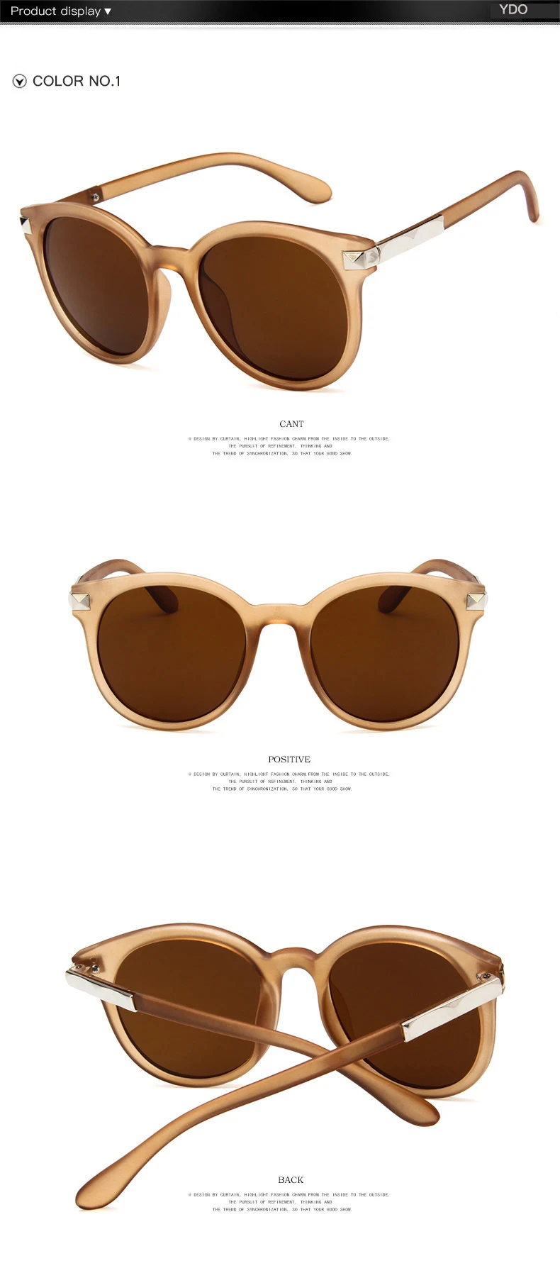 YDO Cat Eye Sunglasses Women 2018 Fashion Shades Luxruy Brand Designer Champagne Color Frame Cateye Sun Glasses Eyewear UV400 (9)