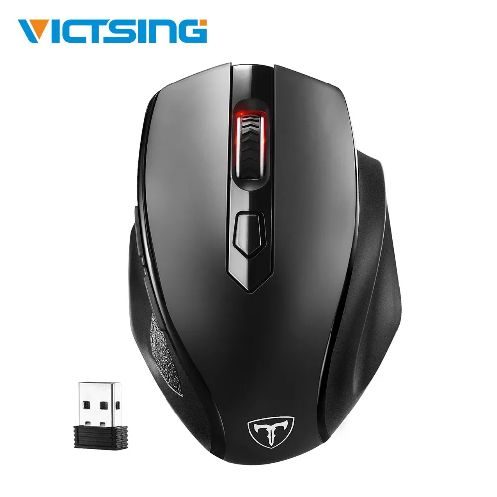 VicTsing Full Size Wireless Mouse With Nano USB Receiver 5 Adjustable
