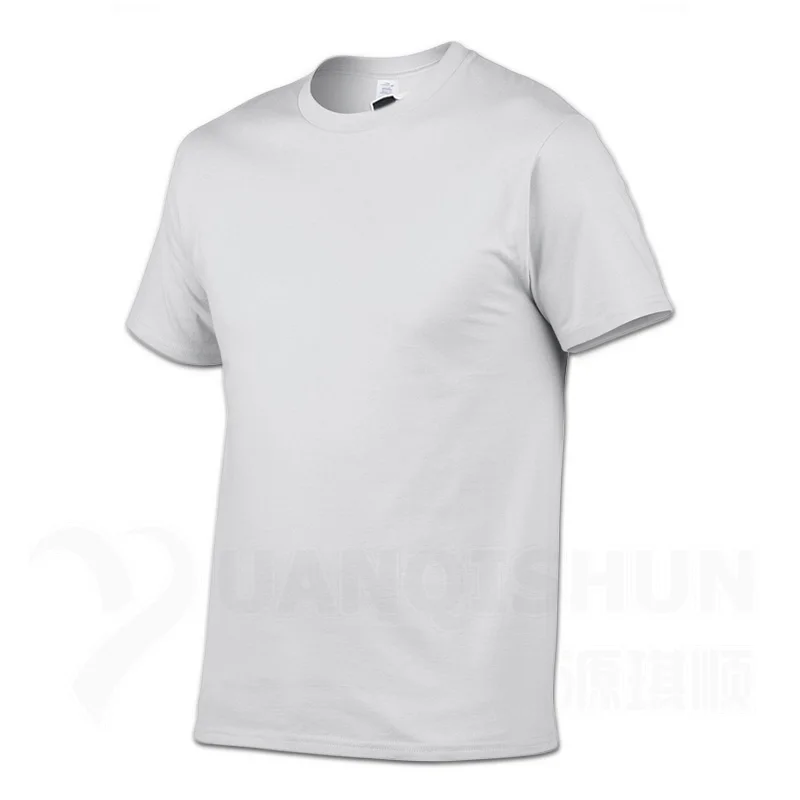 YUANQISHUN Fashion Brand Solid Color T-shirt High quality Men's Cotton Tshirt 17 Colors Unisex Casual Short sleeves Tops Tees - Цвет: White