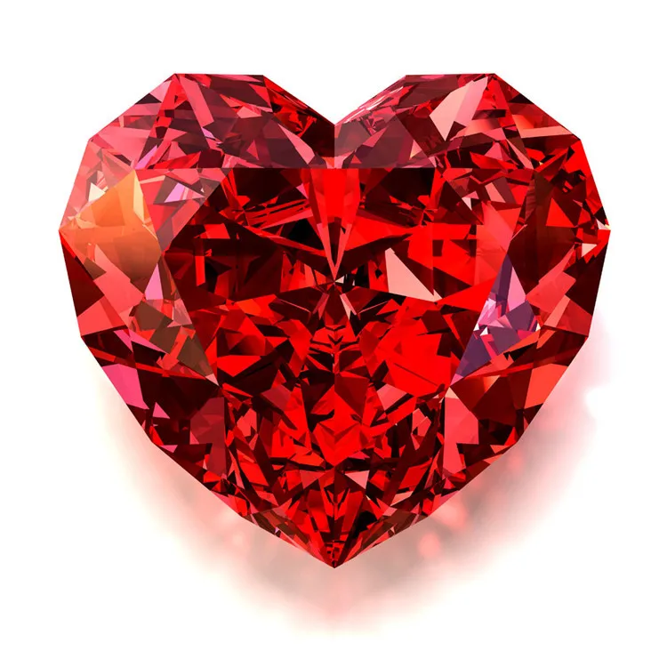 Large view Art Silk Wall Mural Gorgeous Gemstone Love Heart Photo wallpaper Setting wall ...