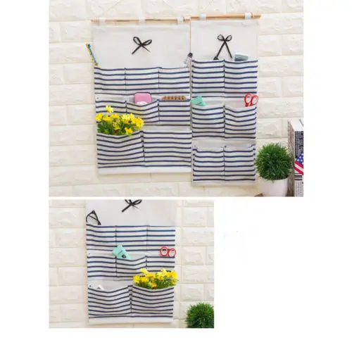 Multiple Pockets Storage Hanging Bag Wall Mounted Door Pouch Room...