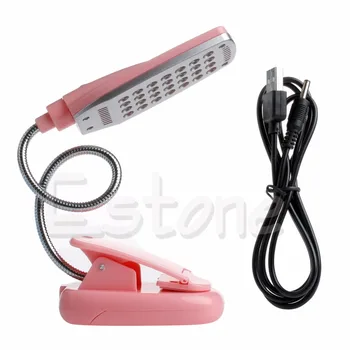 

1PC Flexible USB 28 LED Light Clip-on Beside Bed Table Desk Reading Book Lamp