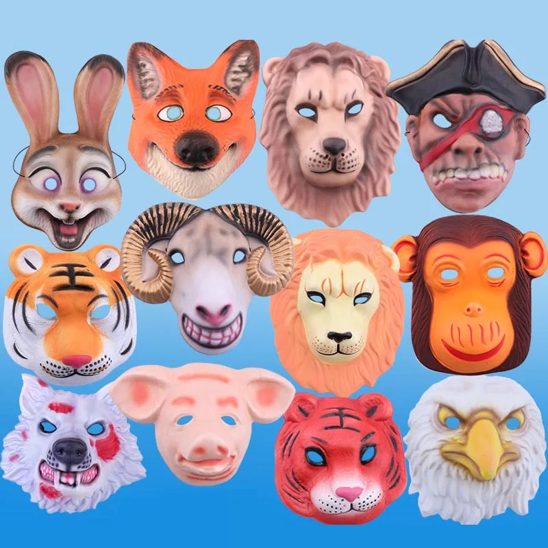 

Creative Funny EVA Children Adult Dog Cock Sheep Fox Pig Animal Mask Kids Prop Birthday Party Decoration