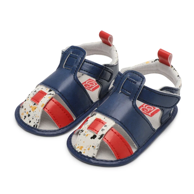 2018 Toddler Baby boy shoes Summer shoes Soft PU Sandal Magic Tape Sole
