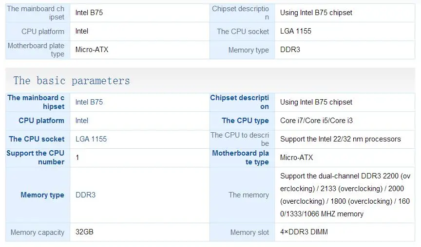 Б/у Asus B75M-PLUS оригинальная б/у рабочего Материнская плата Intel B75 разъем LGA 1155 i3 i5 i7 DDR3 32G SATA3 USB3.0