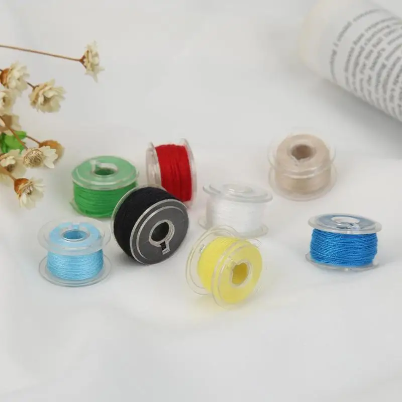20 шт красочные швейные нитки+ 20 прозрачные сетки пластиковые катушки для швейных машин