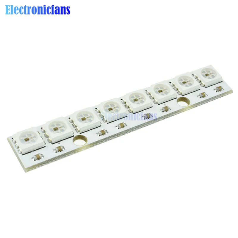 Модуль панели светодиодной лампы WS2812 WS 2811 5050 RGB 2 шт. 5 В 8 бит радусветодиодный