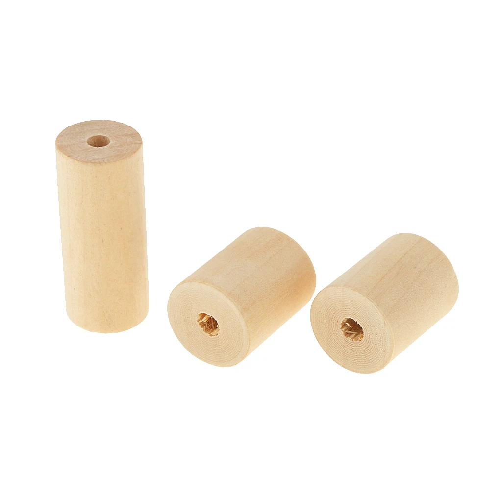 20 Pieces  Montessori Teaching Aids Material Wooden Beads Cylinder Unfinished Tube Bead DIY Crafts Toy 