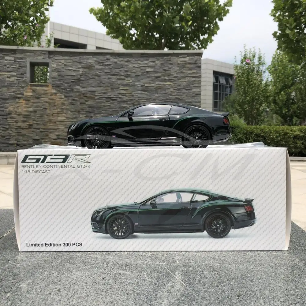 Литая под давлением модель автомобиля Почти настоящий Bentley Континентальный GT3-R ограниченная 1:18(зеленый)+ маленький подарок