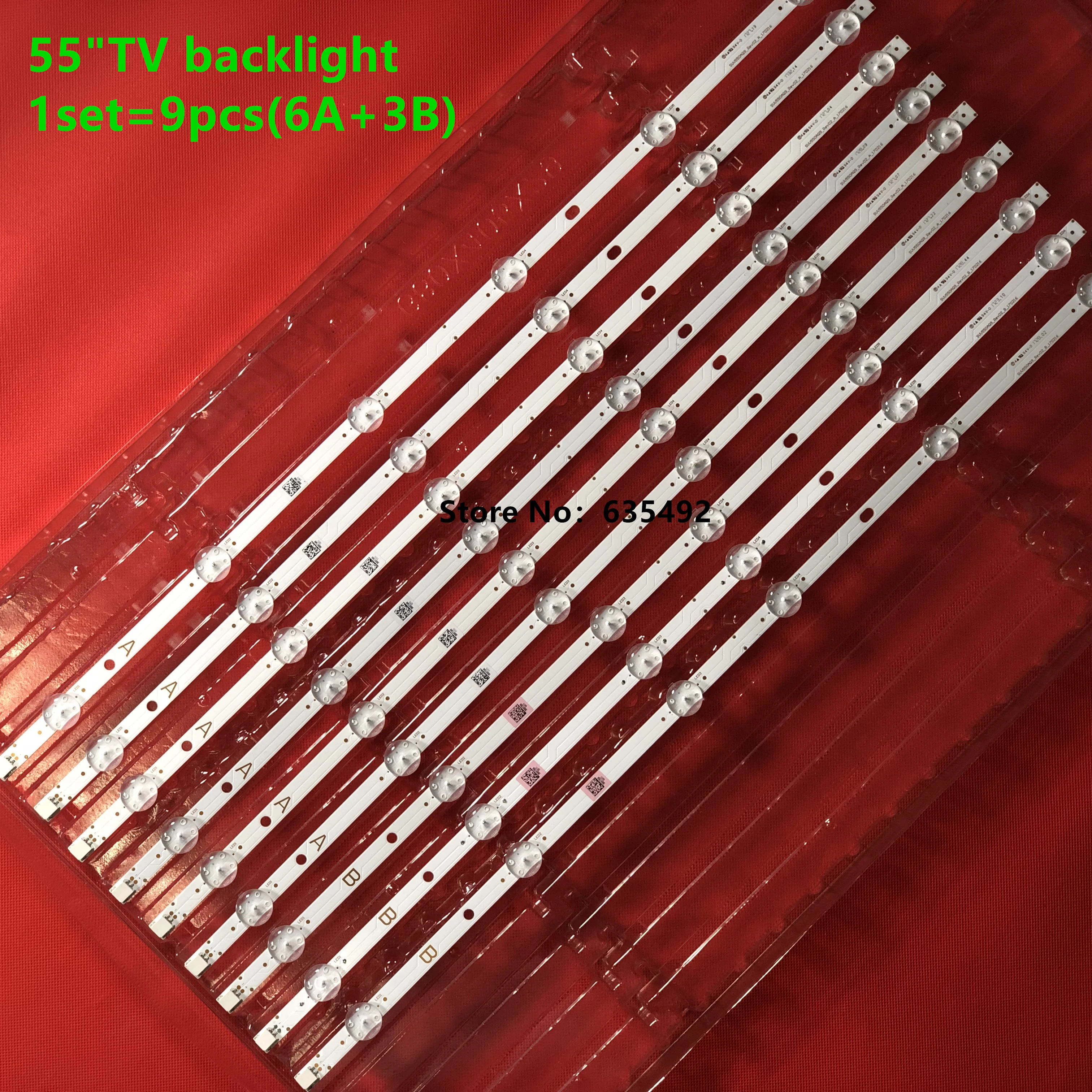 

New 1set=9pcs (6A+3B) LED Strip VES550QNYL-2D-N01 SVV550AW9 SVV550AQ9_Rev02_A_B_70216 55T6863DB 55V5863DA 55UD8400 55V5863DG