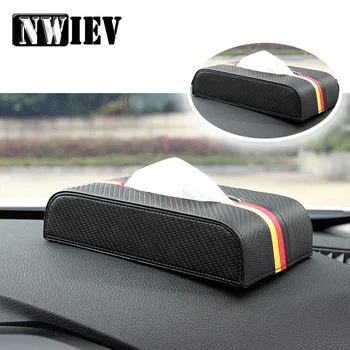 

NWIEV Carbon fiber Auto Car Tissue Boxes Paper Towel For Suzuki Swift SX4 Mitsubishi Lancer Asx Opel Astra G J Insignia Zafira B
