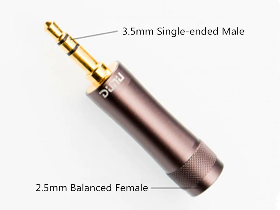 DUNU DC-12/DC-1/DC-16 2,5 мм сбалансированный Женский до 3,5 мм аудио/4,4 мм сбалансированный мужской HiFi аудио адаптер