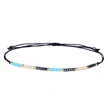 Богемский Плетеный веревочный с бусинами браслет дружбы женская мужская хлопковая подвеска-Шарм ручной работы браслеты и браслеты этнический подарок ювелирных изделий