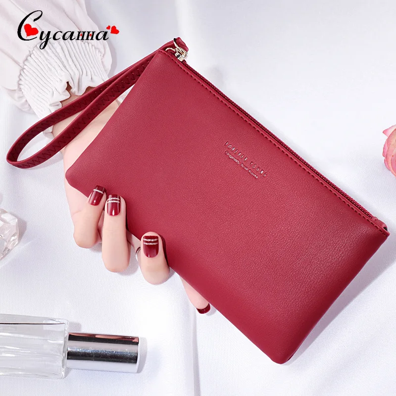 

Luxury Brand Women Wallets Long Zipper Coin Purses Fashion Soft Thread Wallet Design Clutch Female Money Bag Credit Card Holder
