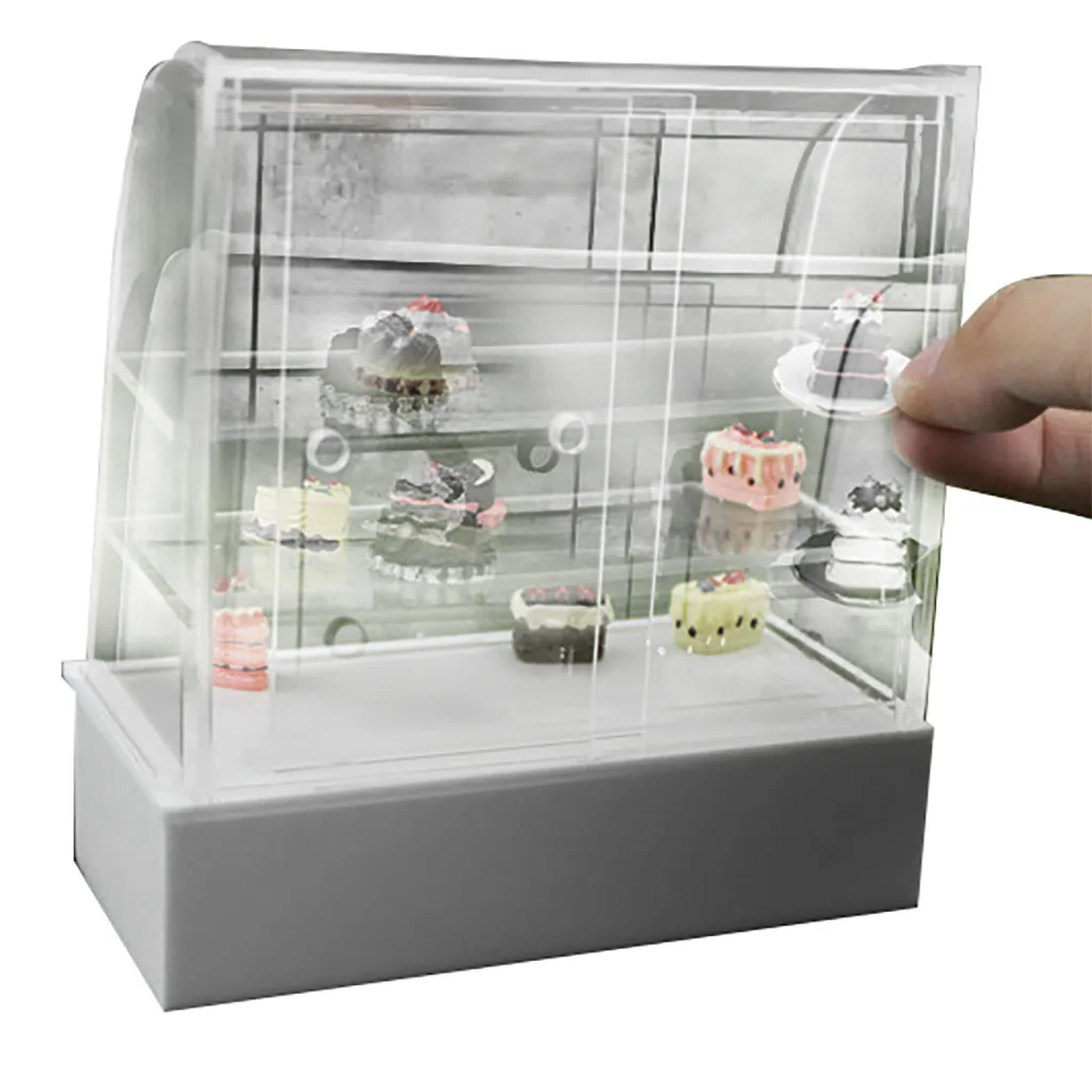 

Miniature Life Play Scene Model Doll House Accessories Mini Cake Cabinet Scene Model Doll House Accessories Mini toys 2019