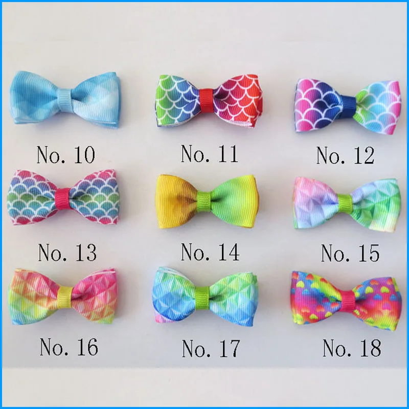 300 BLESSING 2/" Diamond Rainbow Double Bowknot HairBow Clip Unicorn Clover Fruit
