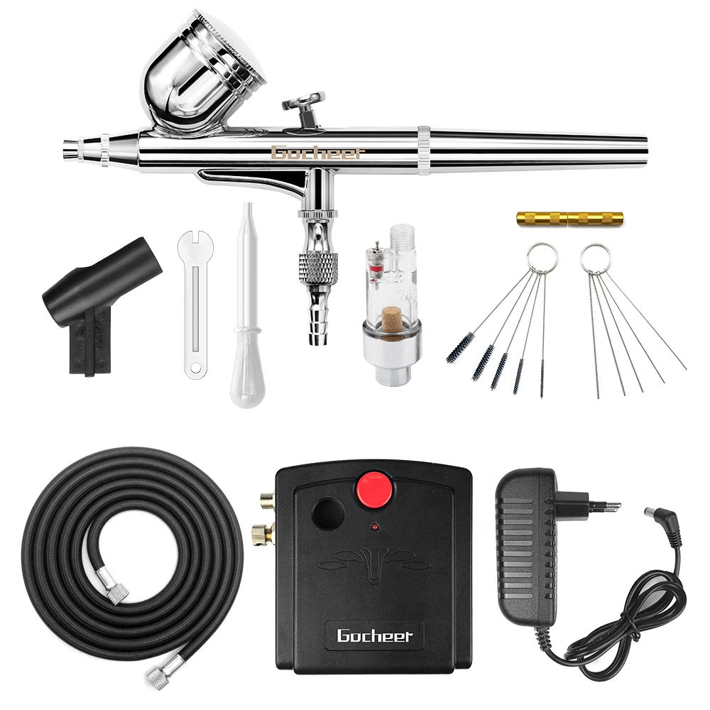 Gocheer 100 250V Mini aerographe airbrush kit with compressor modeller
