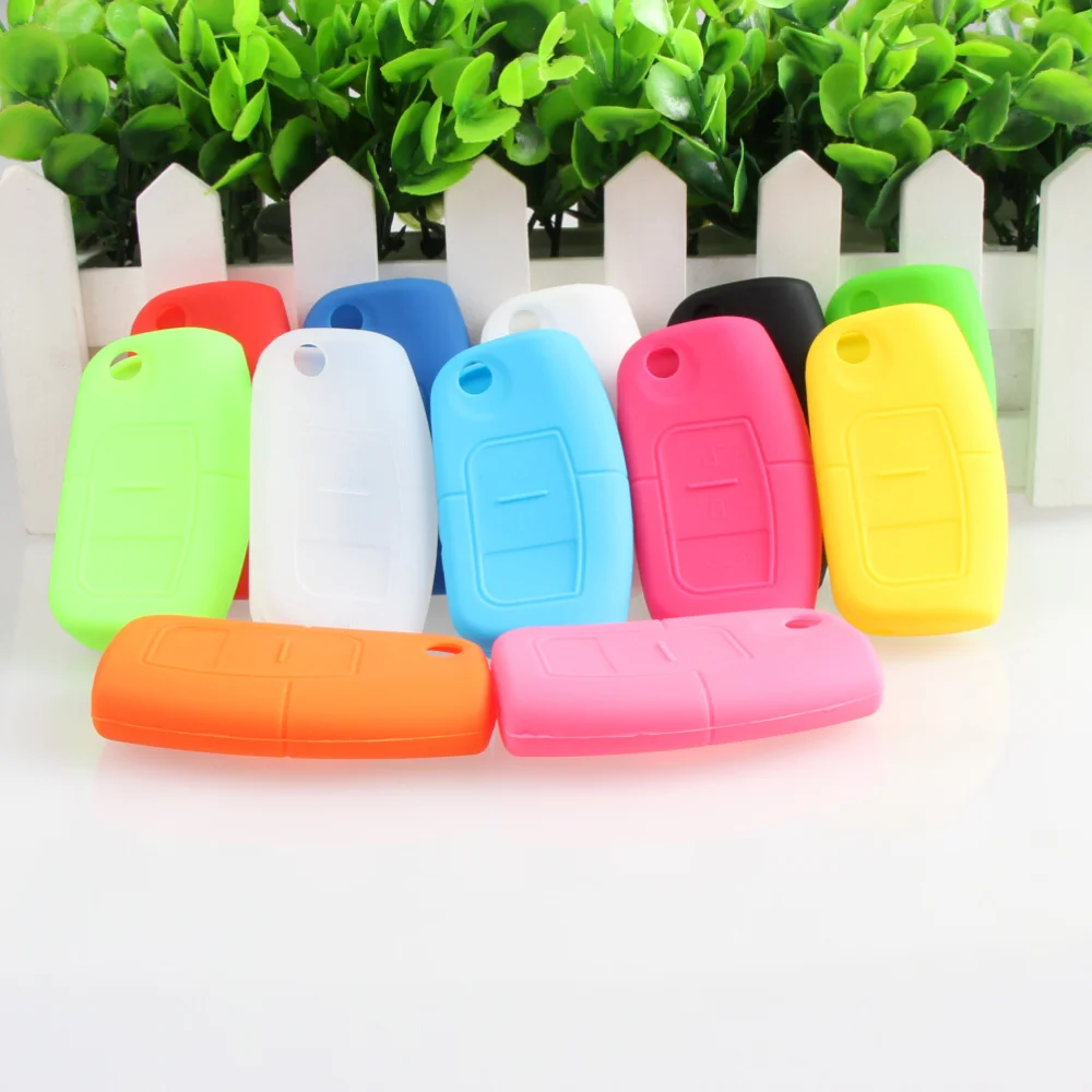 

silicone Car Key Protection Cover Key Protect Trim Covers for Ford Focus 2 MK2 New Fiesta Mk7 Ecosport Car-Styling
