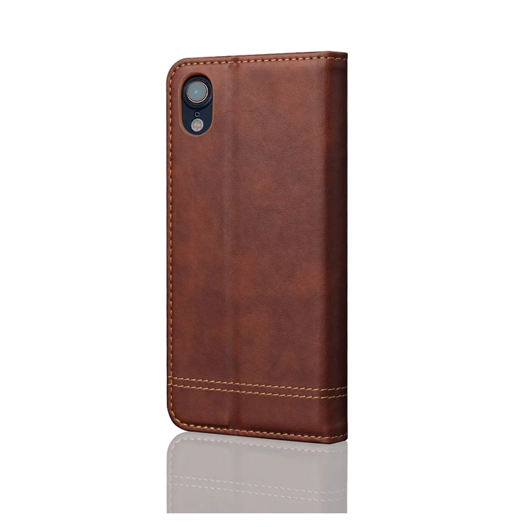 Кожаный бумажник для Etui iPhone XR чехол Coque iPhone XR флип-чехол-книжка для iPhone XR Чехол-Кошелек держатель для карт книга