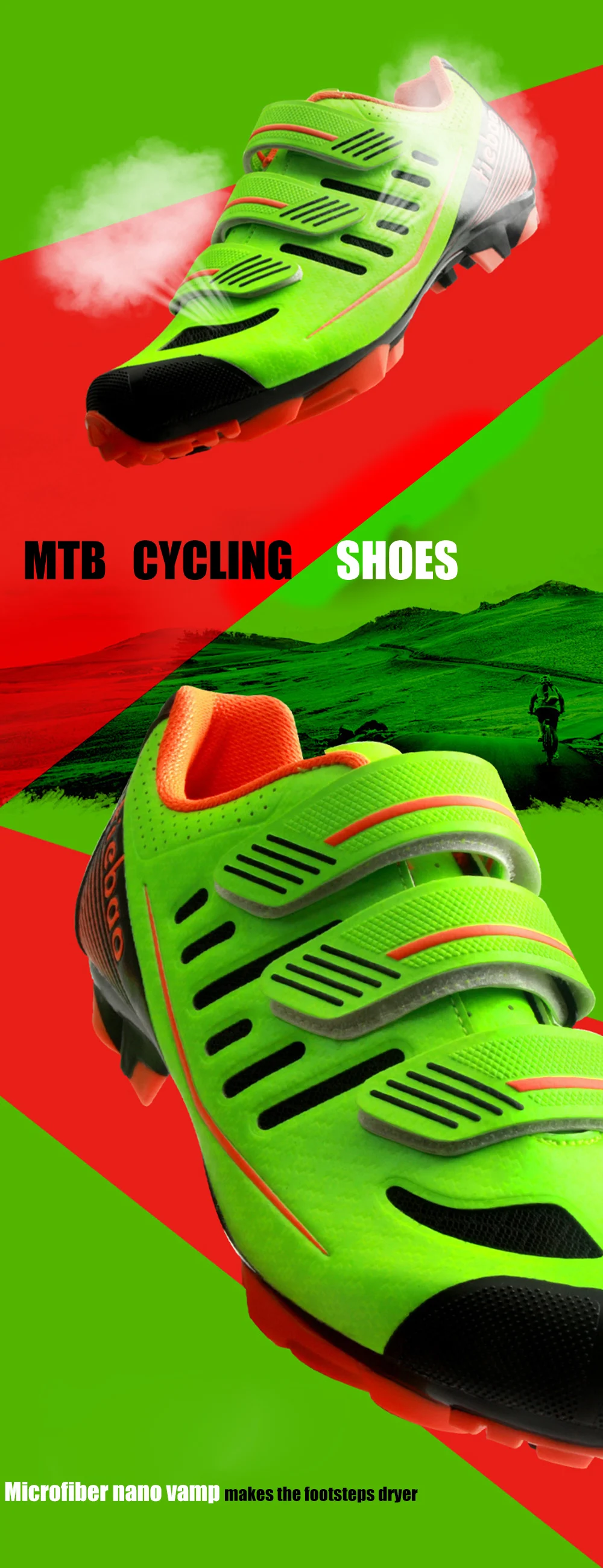 Tiebao Sapatilha Ciclismo Mtb Cycling Shoes SPD Pedals Men sneakers Breathable Mountain Bike Self-locking Bicycle riding Shoes