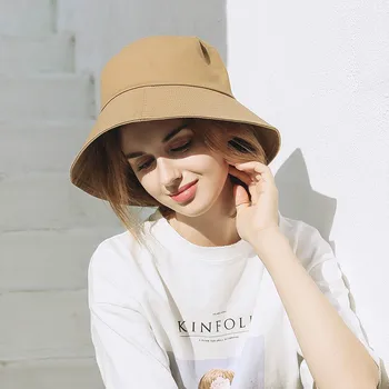 

Fisherman's Hat Female Summer Sun Protection Bucket Cap Women Korean Version Sunscreen Sunshade Travel Japanese Girl Hats H7125